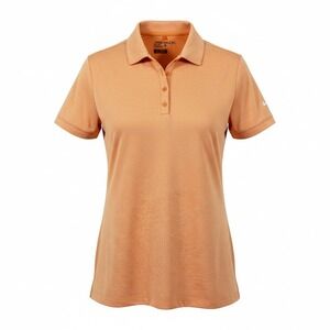 Nike Golf Women's Large Dri-FIT Golf Polo Shirt Orange Heathered Short Sleeve